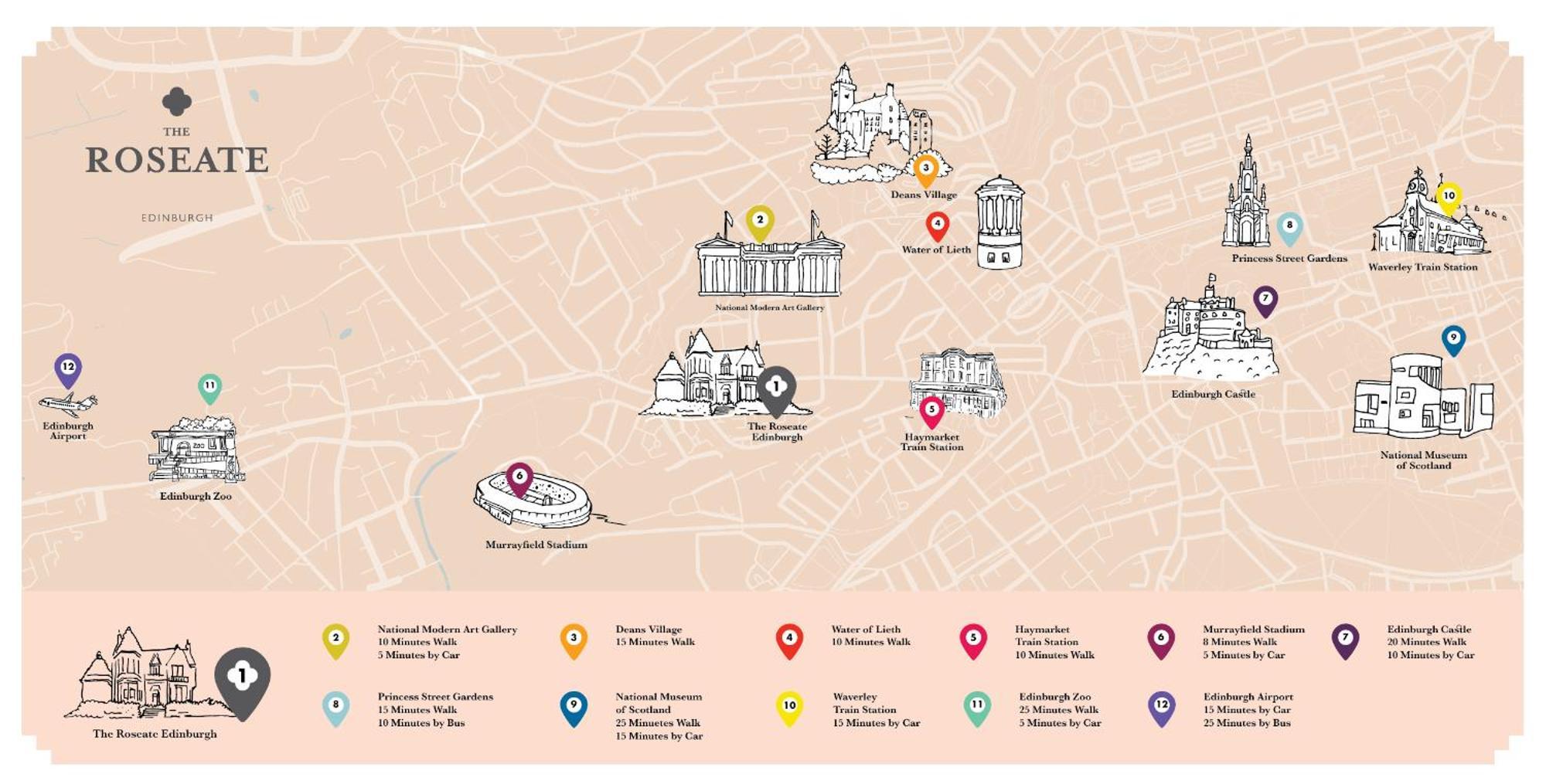 เดอะ ดันสเตน เฮาส์ Hotel เอดินบะระ ภายนอก รูปภาพ Map of the University of Oxford